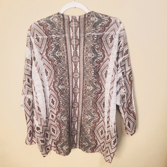 Charlotte Russe Multicolored Paisley Open Front Long Sleeve Cardigan Siz… - Picture 2 of 4